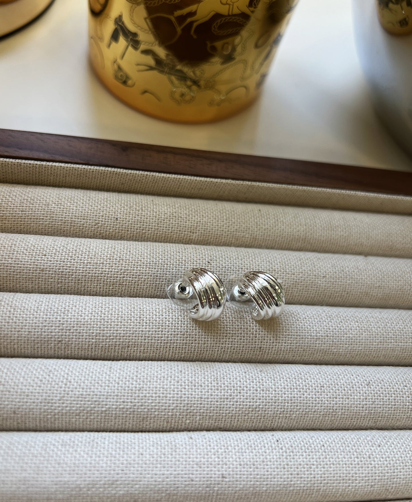 Mini Layered Silver Hoop Earrings