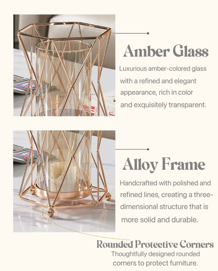 Elegant Faux Peony Arrangement With Geometric Gold Vase