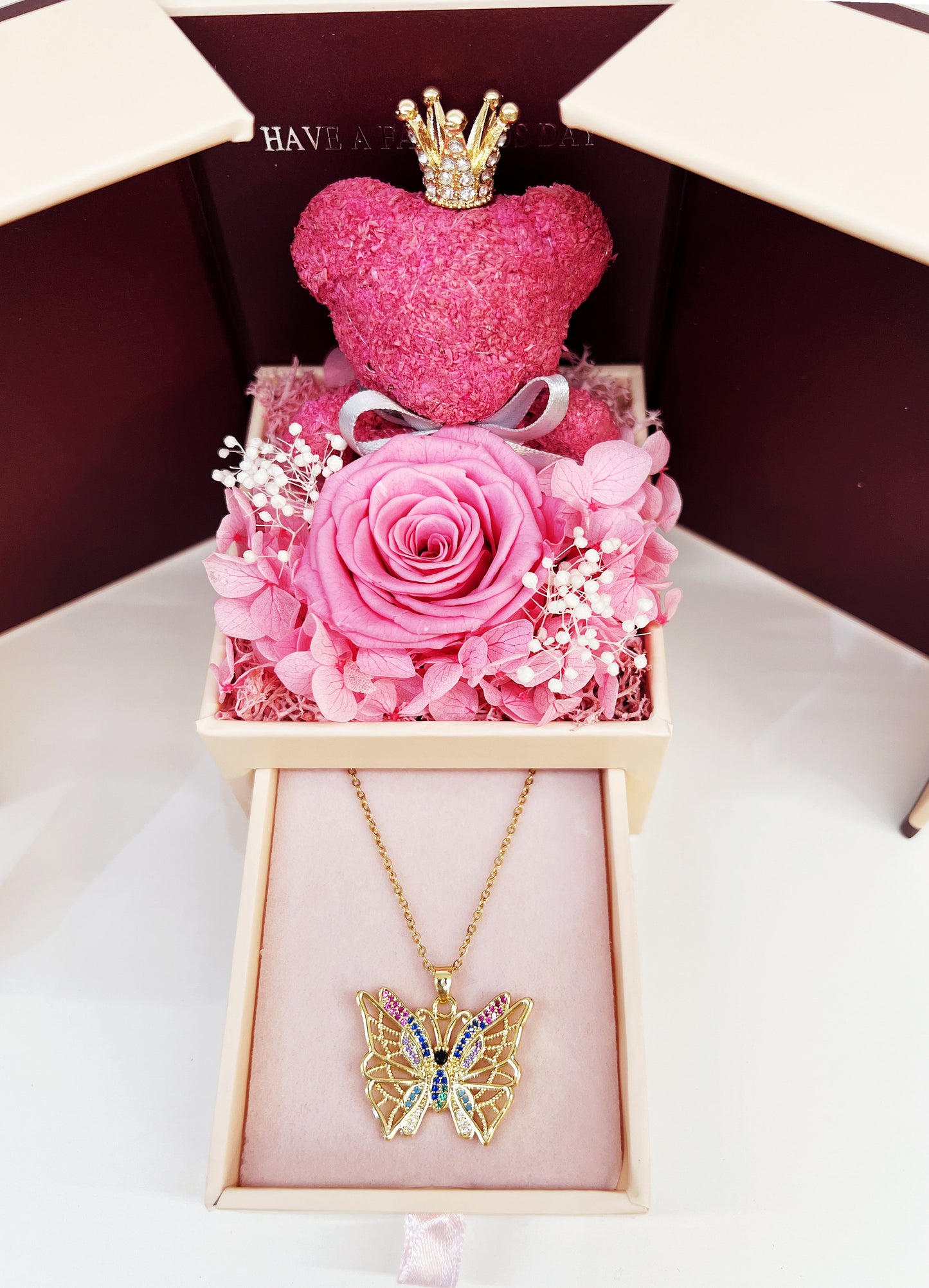Butterfly Pendant Necklace with Cubic Zirconia