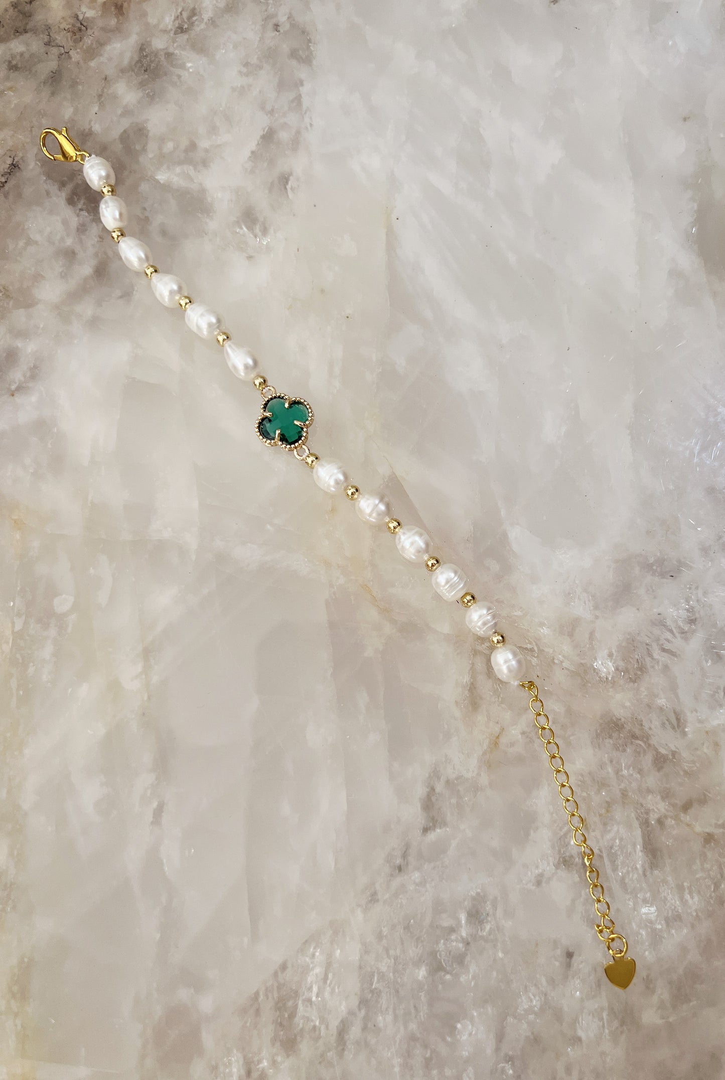 Preserved Real Rose Rose Gift Box with Pearl Bracelet & Blue Crystal Earrings