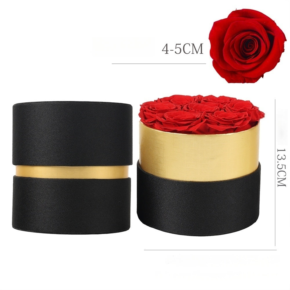 Forever Rose Bloom Box – Elegant Round Gift for Her