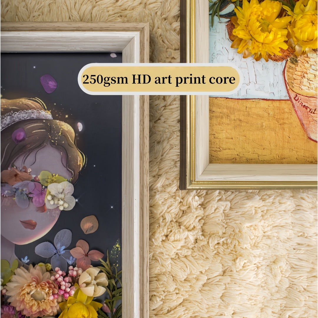 3D Preserved Flowers,Dried Flower Handmade Art Frame –  Graduation or Christmas Gift for Teachers