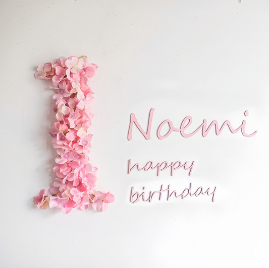 Custom Silk Flower Number Decoration