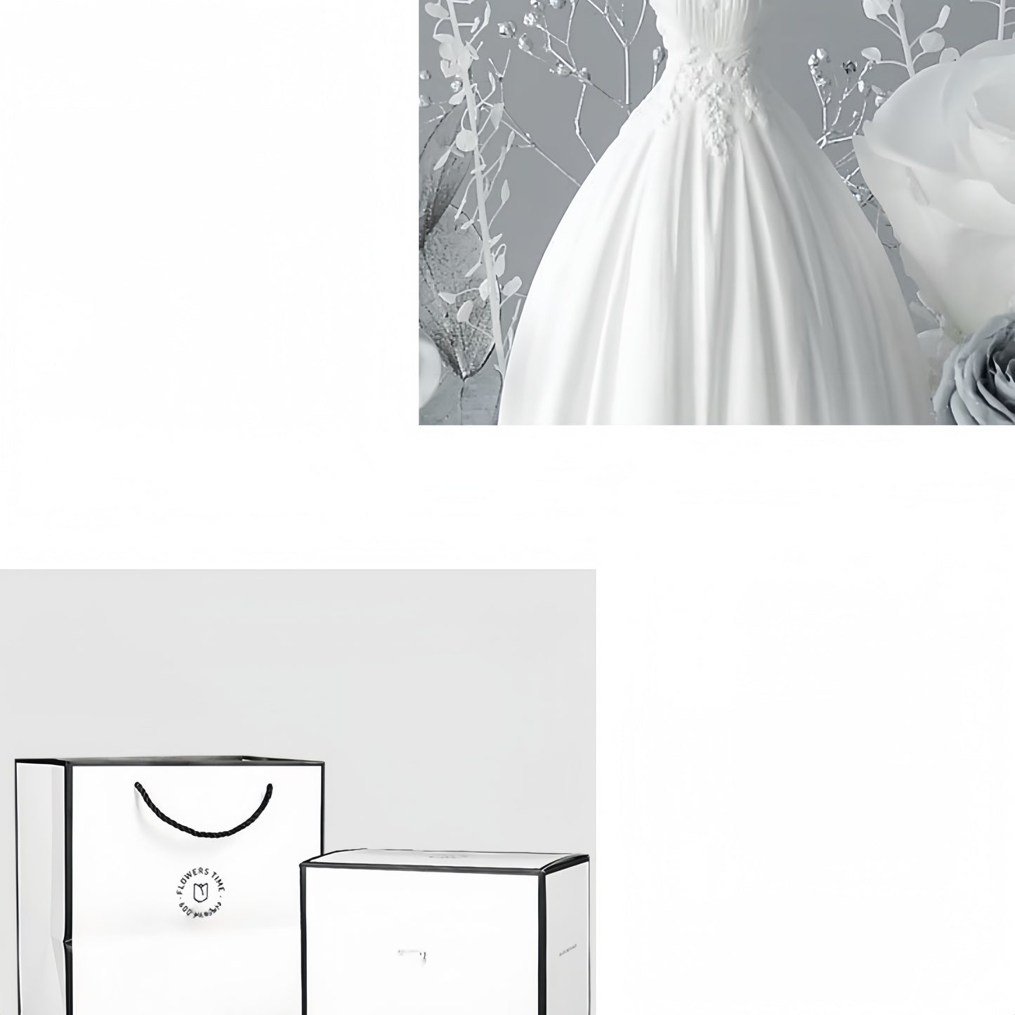 Bridal Gown Preserved Flower Dome Wedding Edition size edited