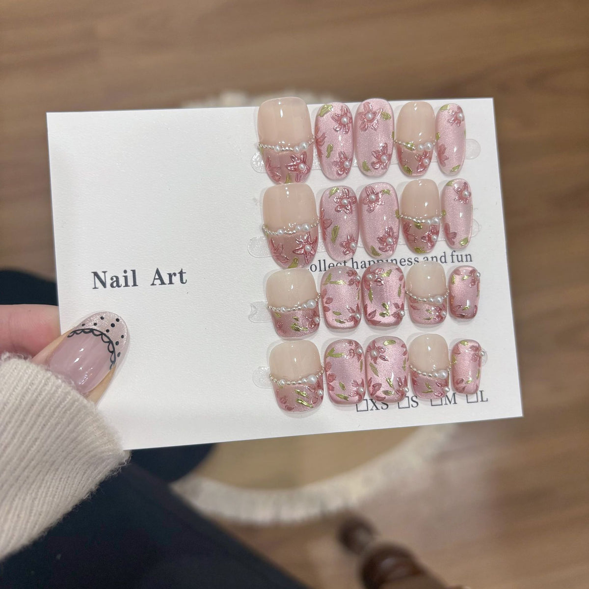 Elegant Mauve Nude Minimalist Gold Line Press-On Nails (Tool Kit Included)