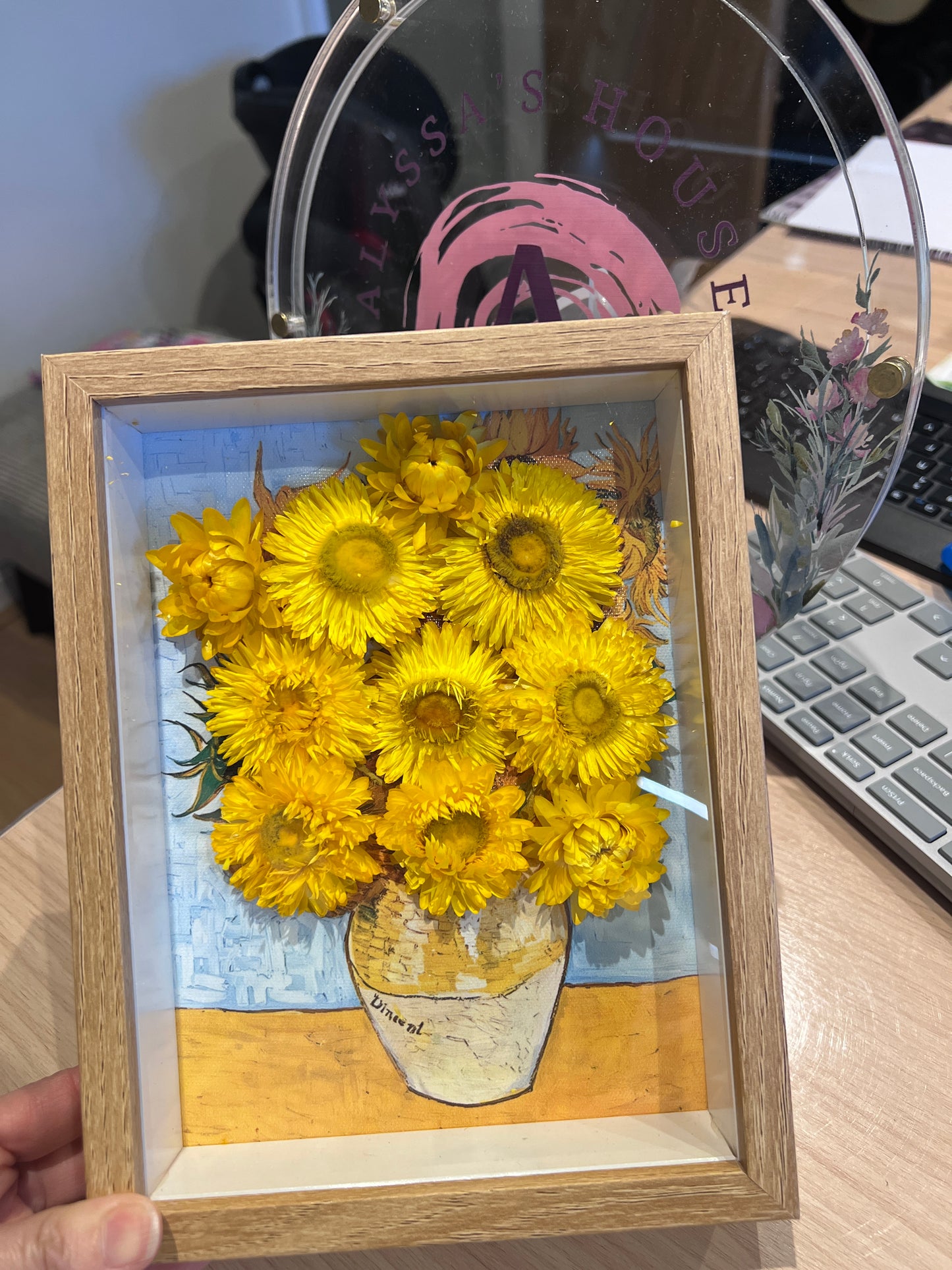 Sunflower Bouquet Dried Flower Frame | Handmade UK Art