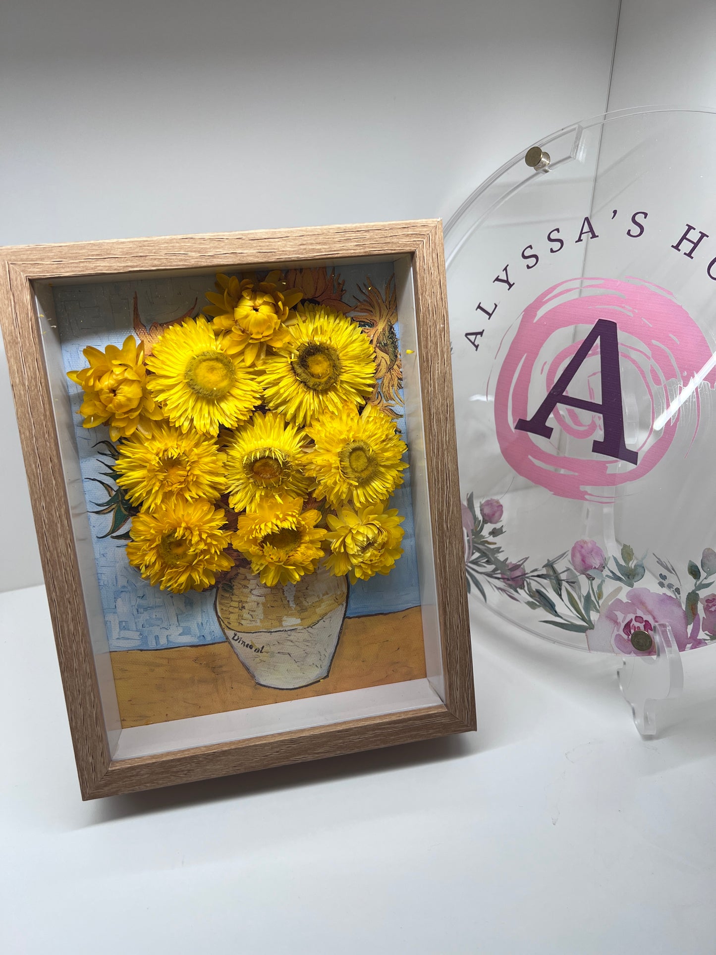 Sunflower Bouquet Dried Flower Frame | Handmade UK Art