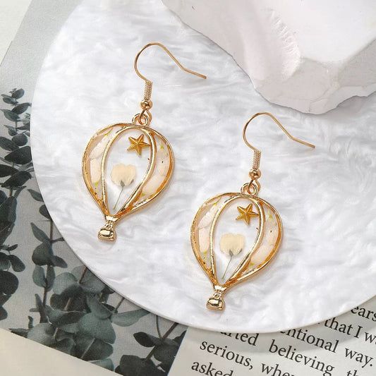 Hot Air Balloon Floral Earrings