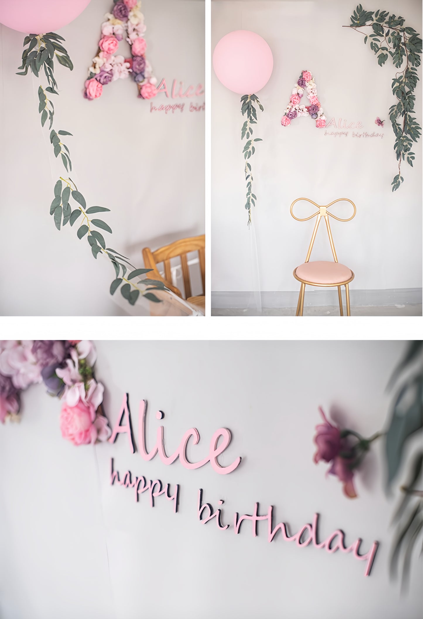 Princess Blossom Birthday Set – Elegant Pink Floral Party Décor