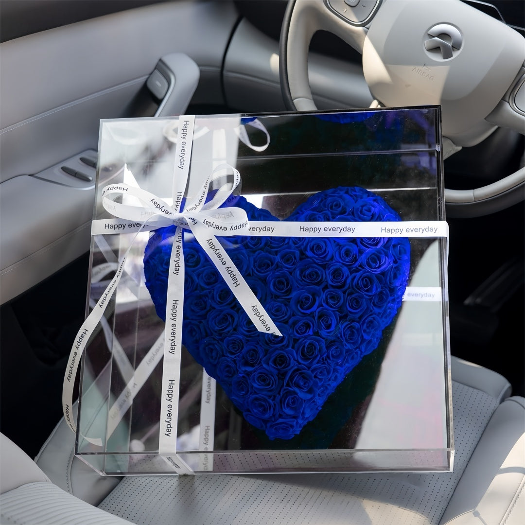 Luxury Heart-Shaped Preserved Rose Box – Valentine's Day or Anniversary Gift