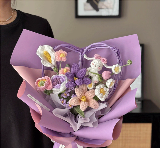 Bunny Love Crochet Bouquet