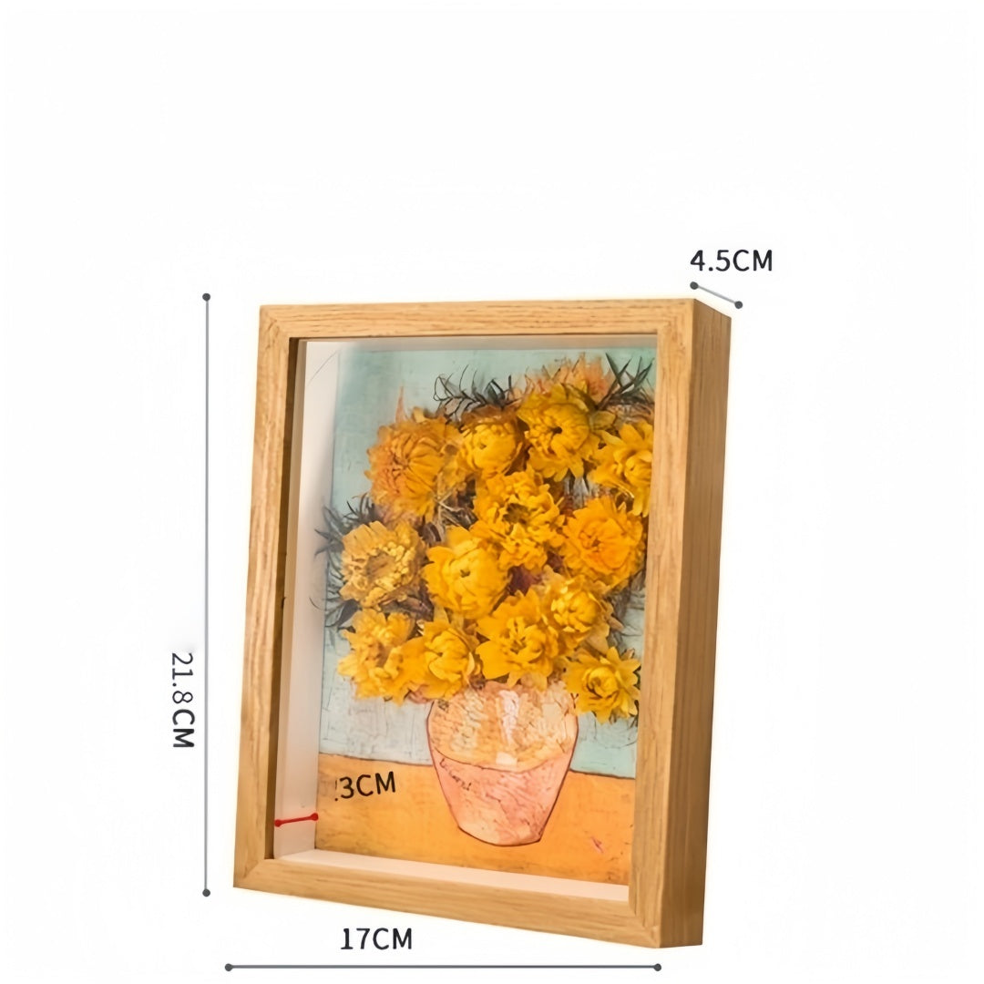 3D Preserved Flowers,Dried Flower Handmade Art Frame –  Graduation or Christmas Gift for Teachers