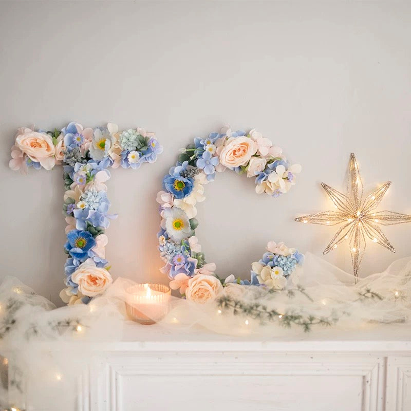 Handmade Silk Flower Custom Letter