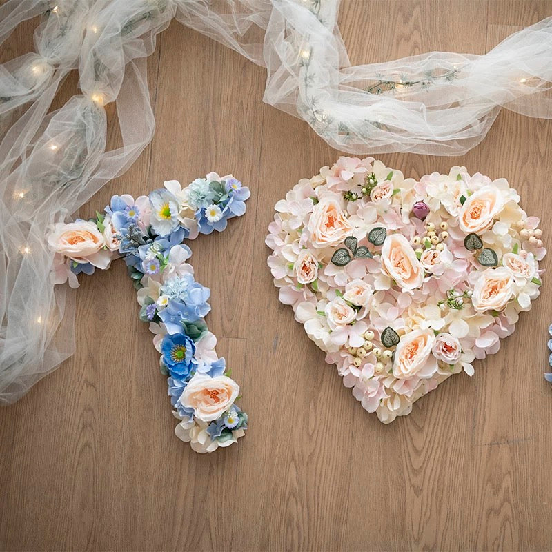 Handmade Silk Flower Custom Letter