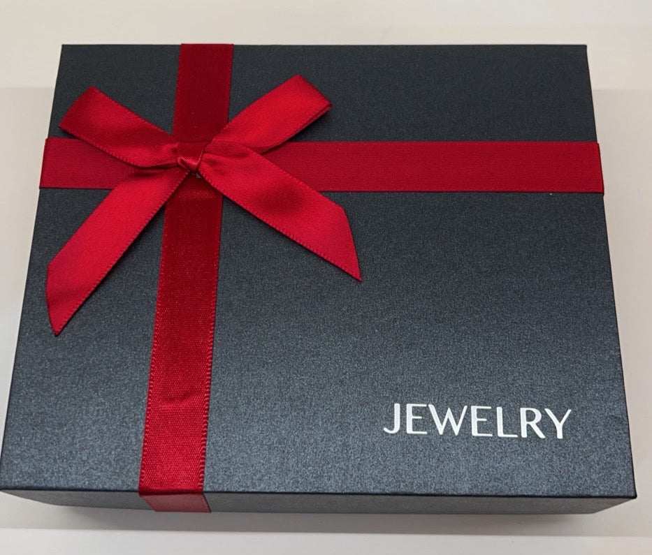 Luxury Jewelry & Rose Soap Gift Box – "B" Initial Necklace & Cross Earrings Set