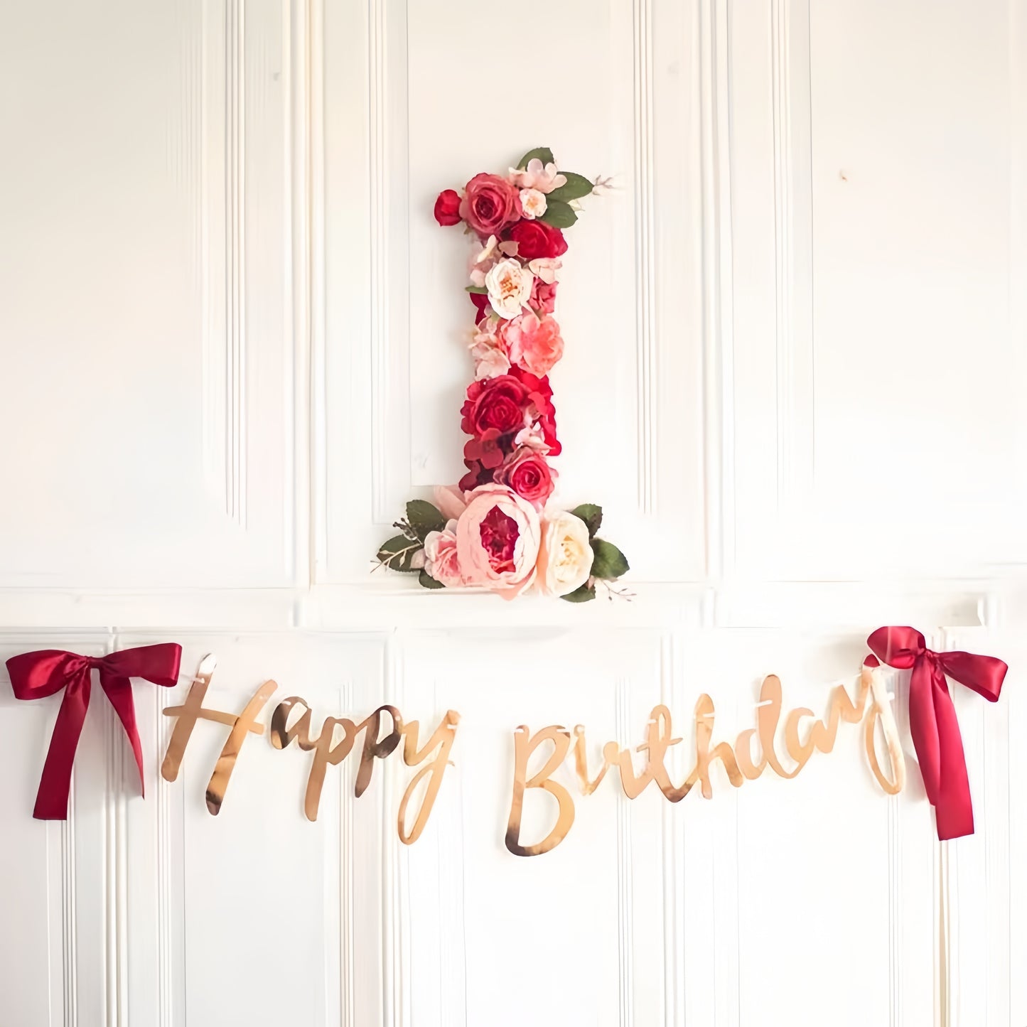 Handmade Silk Flower Number Decoration