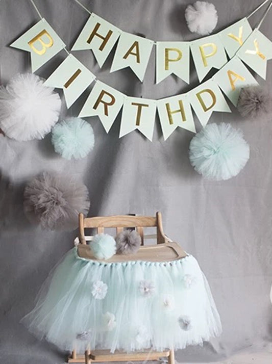 Girls’ Birthday Party Set – Elegant Light Green  Theme Decoration Package