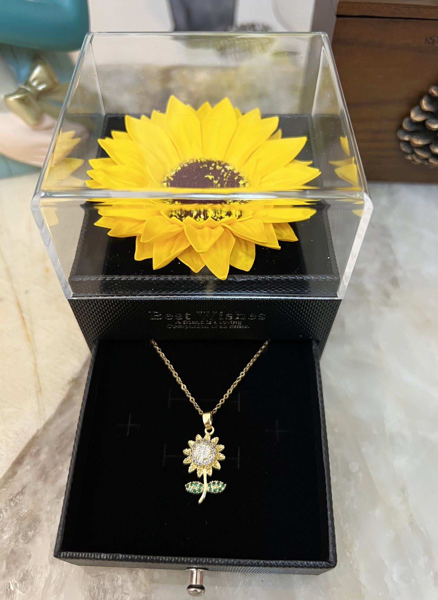 Scented Sunflower Surprise Jewelry Gift Box