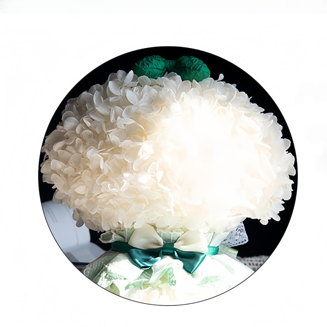 Preserved Flower Puppy – Handmade Eternal Hydrangea Dog in Gift Display Box