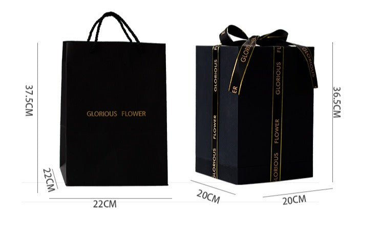 Forever Rose Bloom Box – Elegant Round Gift for Her