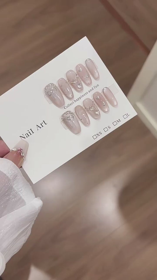 Elegant Soft Lavender Aurora Glow Press-On Nails (Tool Kit Included)